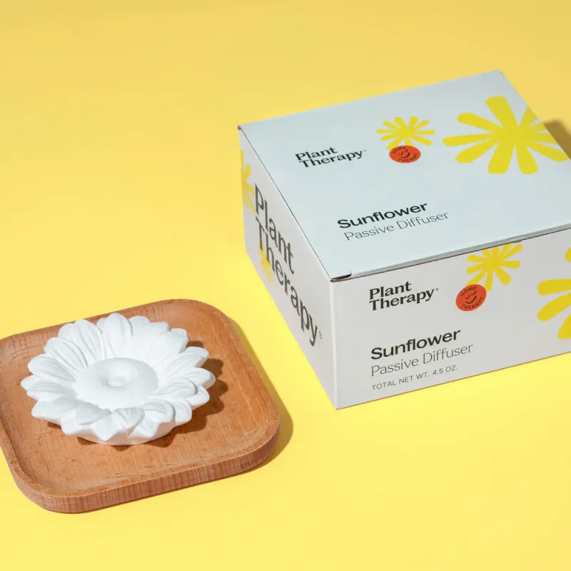 Passiv diffuser med skål i bøketre - Solsikke / Plant Therapy
