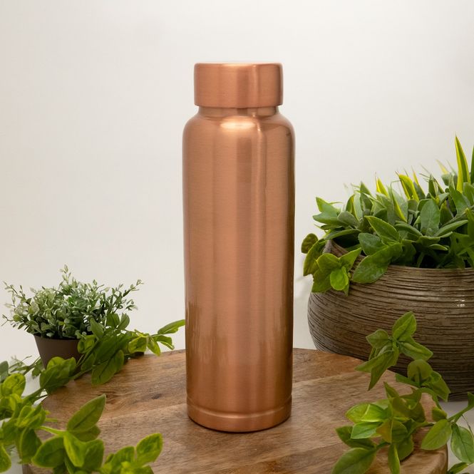 Hovedbilde Smooth copper water bottle 750ml - Ayurveda specialist