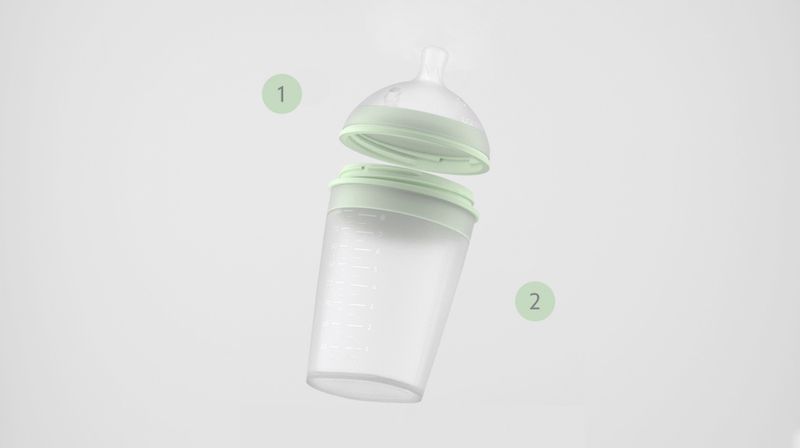 Tåtesmokk i silikon: VARIABEL flyt, oransje / BORRN