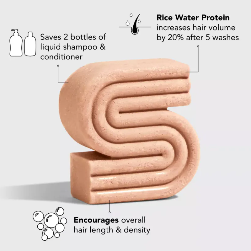 Rice Water Shampoo Bar for Hair Growth 91g / Kitsch