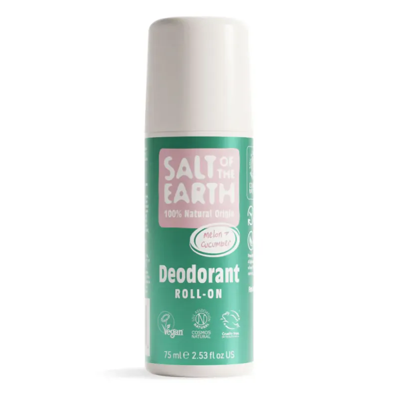 Melon & Cucumber Natural Roll-On Deodorant 75ml / Salt of the Earth 