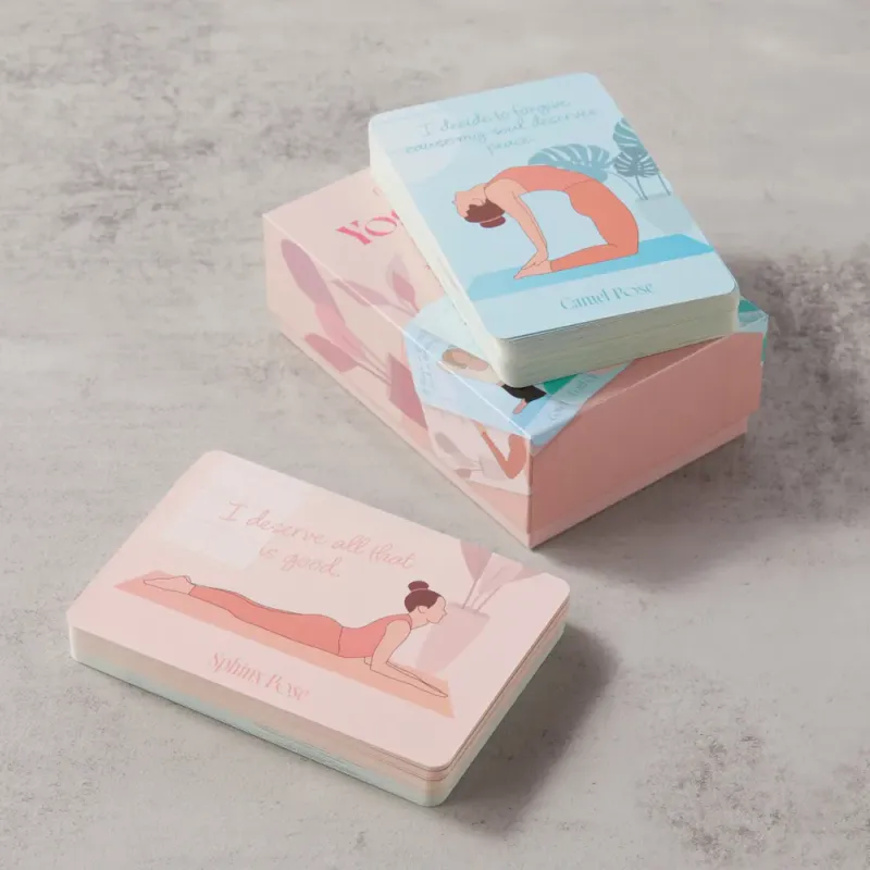 Affirmasjonskort med yogaøvelser / Myga