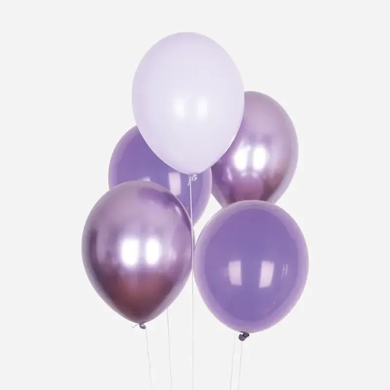 Plastfrie ballonger, 10 stk Lilac Mix / My Little Day