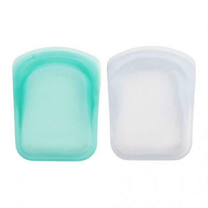 Hovedbilde 2-pk Stasher Pocket Size, Clear & Aqua / Stasher Bags