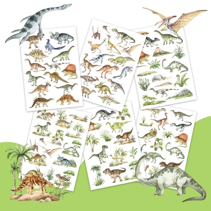 World of Dinos - midlertidig tatovering til barn / Papierdrachen