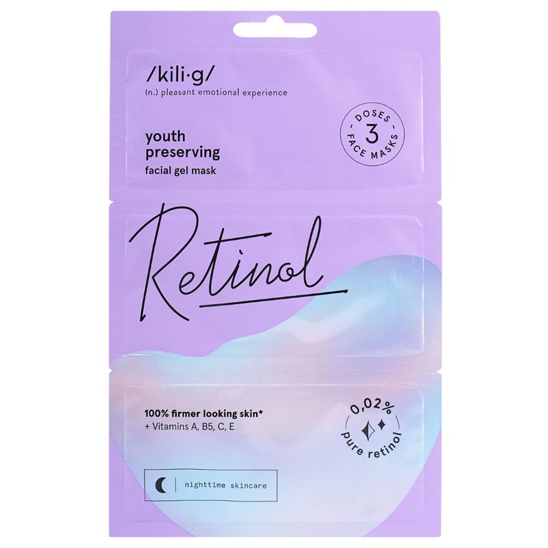 RETINOL facial gel mask 3 x7g / kili·g 
