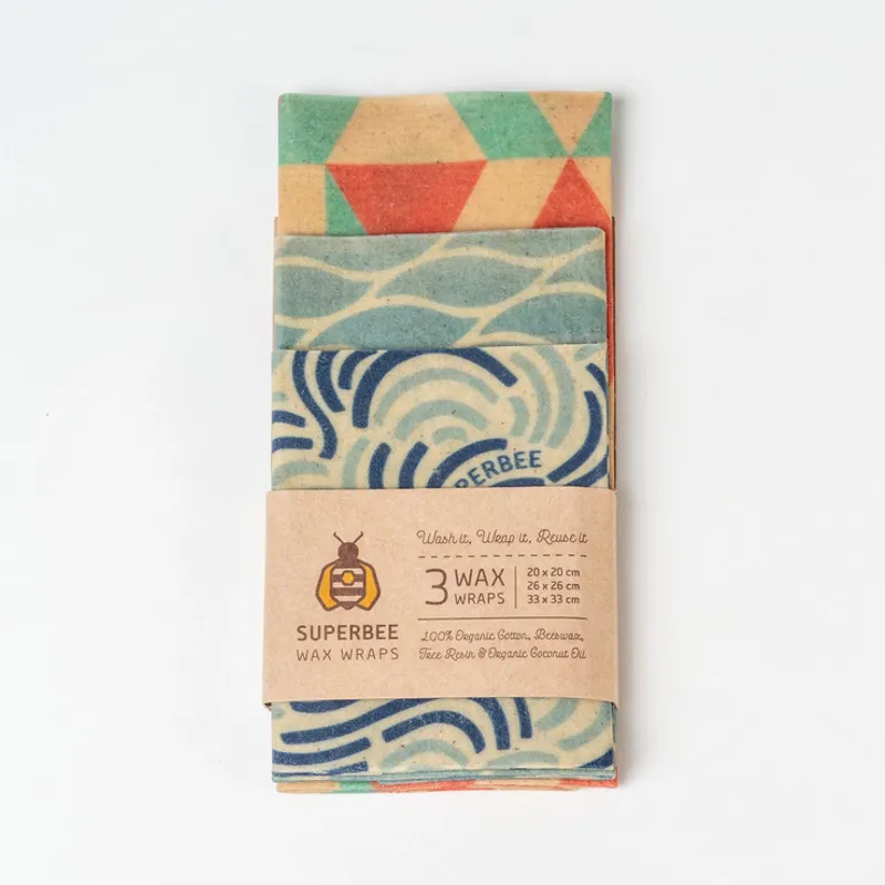 3 pk bivoksark - assortert design / SuperBee