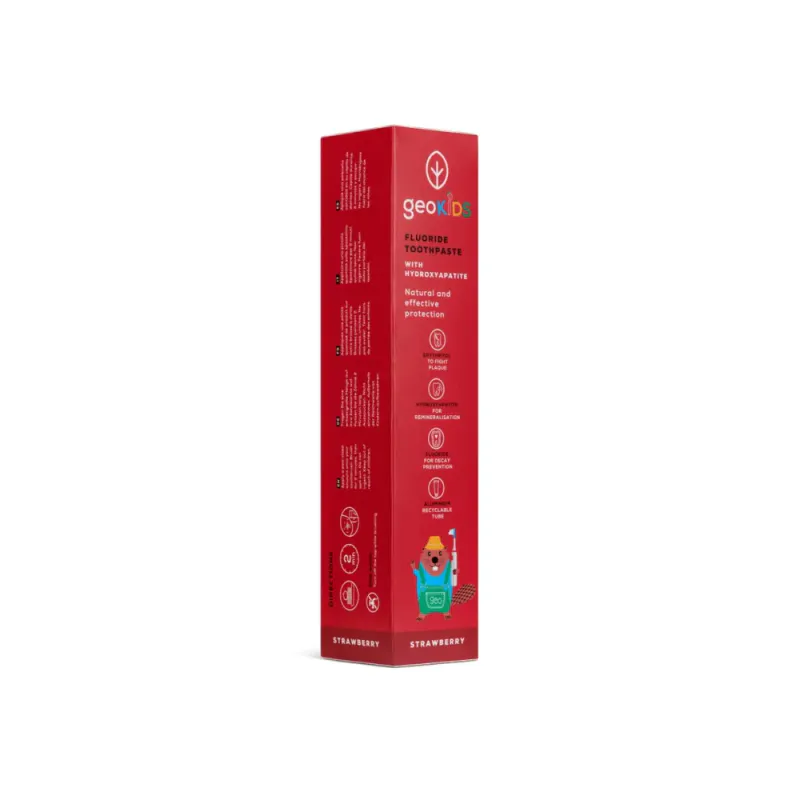 Kids Hydroxyapatite Toothpaste, Strawberry 75g / Georganics