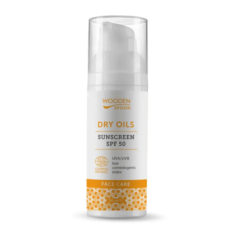 DRY OILS Face Care Sunscreen Lotion SPF 50 50ml / Wooden Spoon