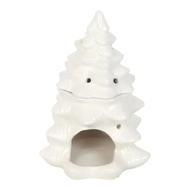 Winter Fir Tree Oil Burner & Wax Warmer - WHITE / Something Different Who
