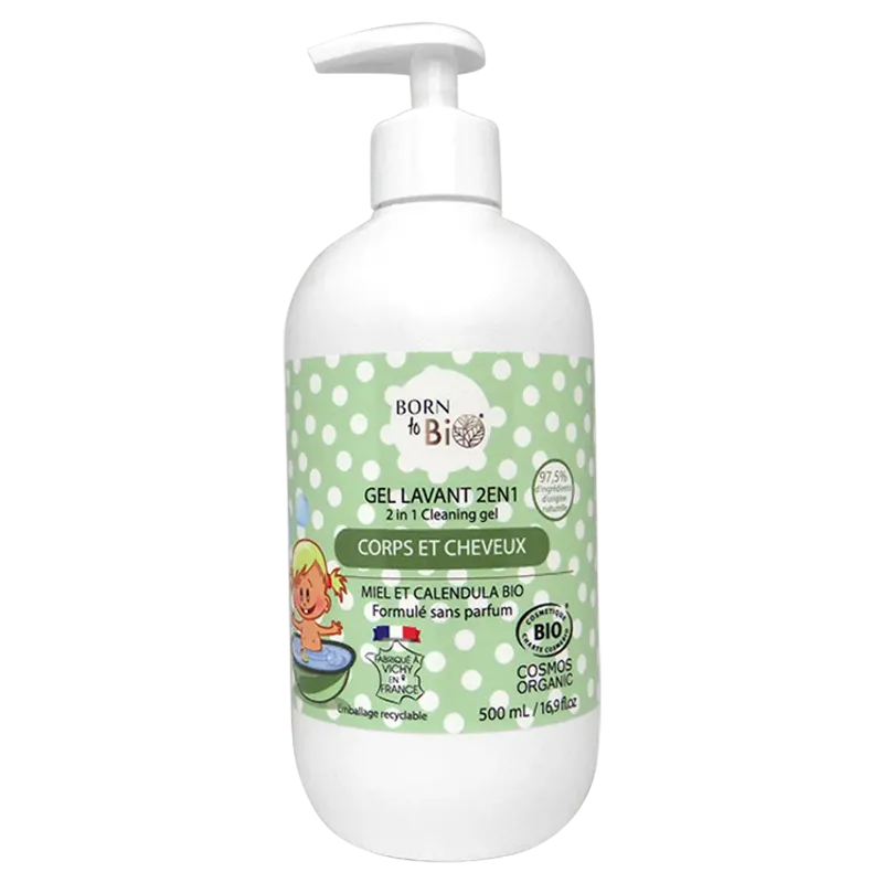 2 in 1 Baby Shampoo & Bodywash 500ml / Born to Bio
