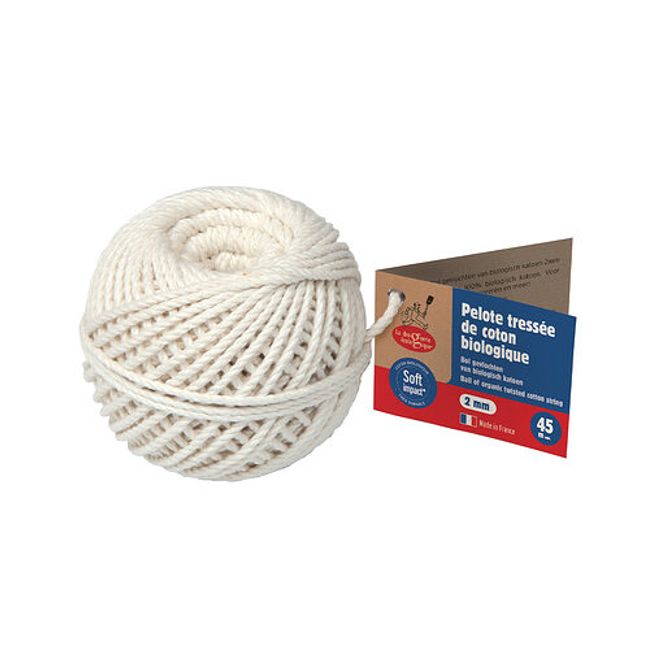 Hovedbilde 45m hyssing i økologisk bomull 2 mm / La droguerie écologique®