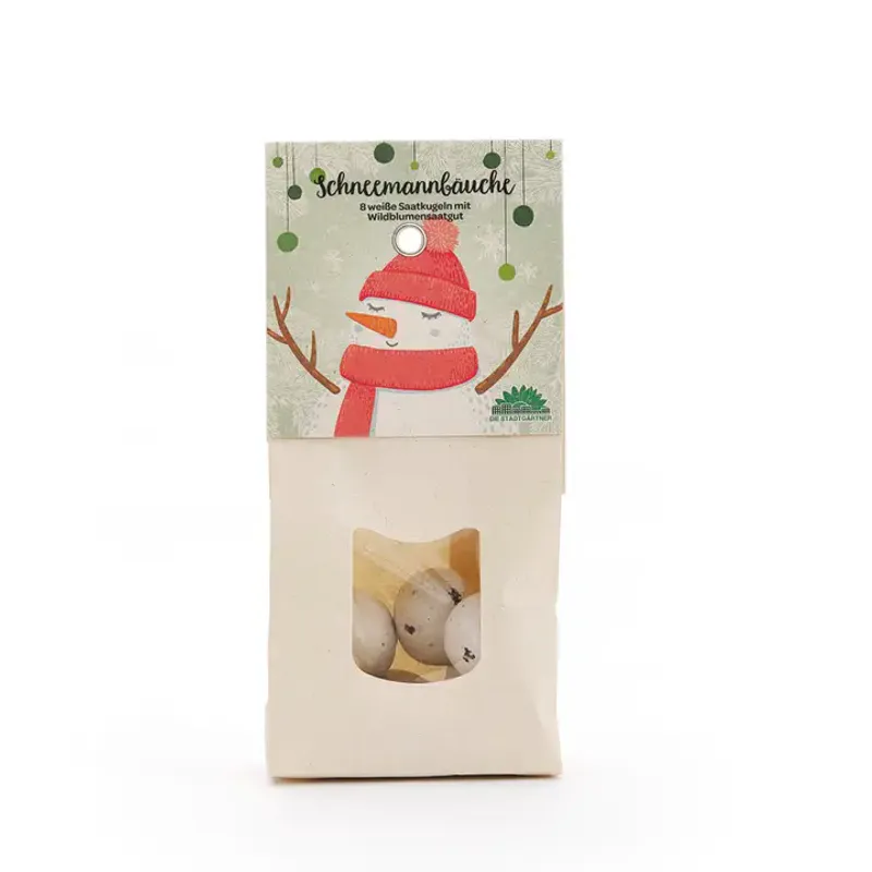 Snowman - hvite blomsterkuler / Die Stadtgärtner