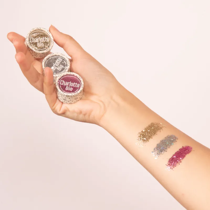 Bioglitter på boks, Pink 4g / Charlotte Bio 