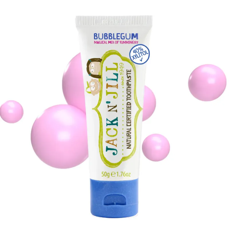 Naturlig tannkrem til barn, Bubblegum 50g / Jack N`Jill