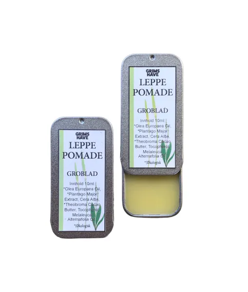 Hovedbilde Leppepomade med groblad, metallboks, 7ml / Grims Have