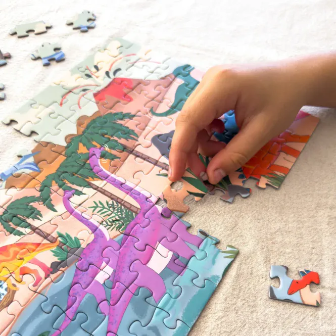Hovedbilde Dinosaur World Jigsaw Puzzle | 100 brikker | Cotton Twist