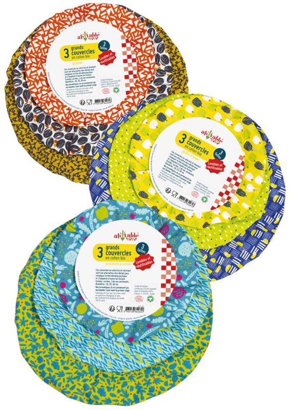 3-pk store bolletrekk SEEDS, økologisk bomull / Ahtablé