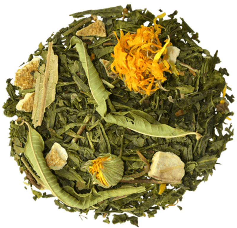 Organic Green Tea Mandarin-Grapefruit Flavor - Jardin D'agrumes 100g / Tatasse