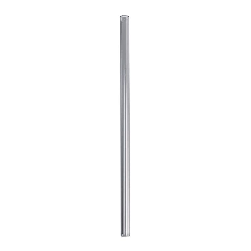 Rett sugerør i glass, Grey 23cm / Peach