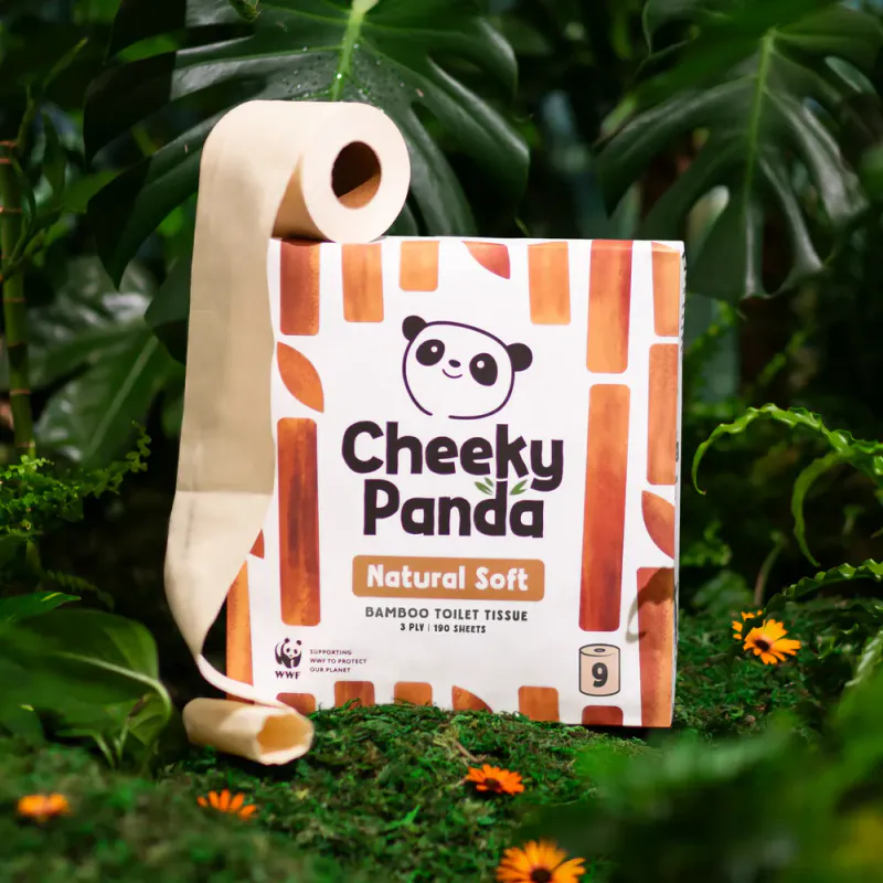 9 ruller toalettpapir i bambus - NATURAL COLOUR / The Cheeky Panda