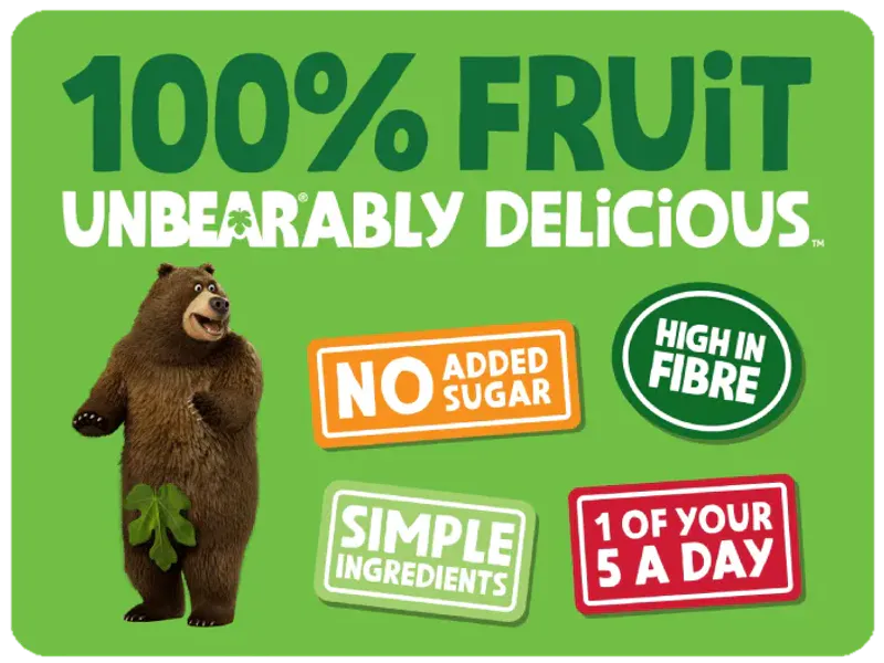 5-pk GIANT fruktrull med eple & solbær 5 x 20g / BEAR