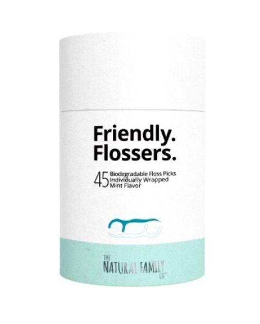 Hovedbilde Tanntrådbøyler med mint, 45 stk / The Natural Family Co