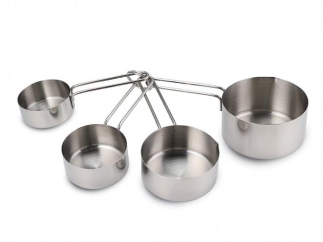 Hovedbilde 4 stk målebeger i stål / Weis