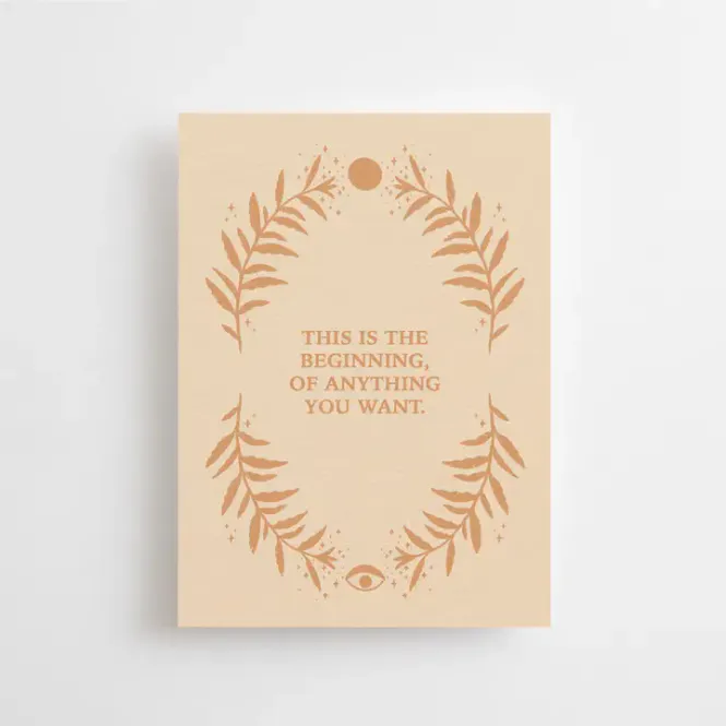 Hovedbilde The Beginning of Anything You Want - postkort / Anna Cosma