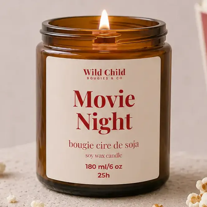 Hovedbilde Movie Night Duftlys 25t, WILD CHILD Bougies & Co