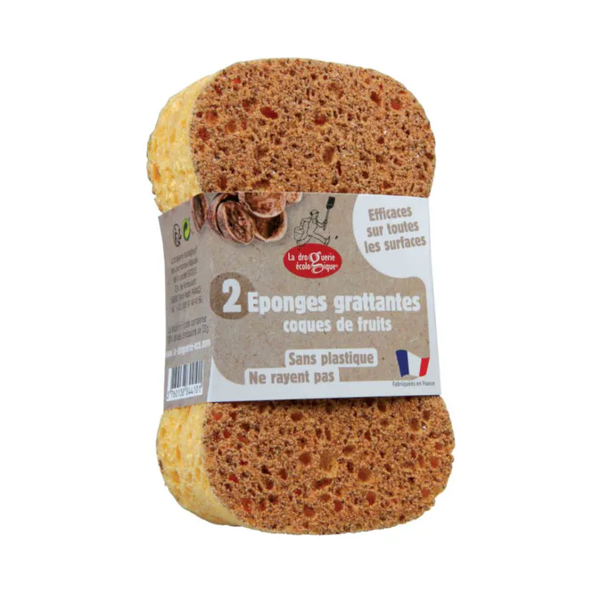 Hovedbilde 2-pk oppvasksvamp, vegetabilsk cellulose / La droguerie ecologiq