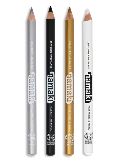 Hovedbilde 4 stk sminkeblyanter - hvit, sort, sølv, gull / Namaki