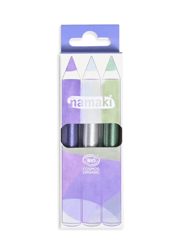 3 stk sminkeblyanter med glitter, Moonlight / Namaki