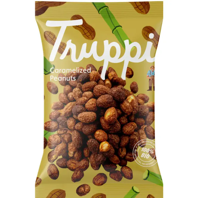 Hovedbilde Caremelized Peanuts- økologiske peanøtter 40g / Truppi  