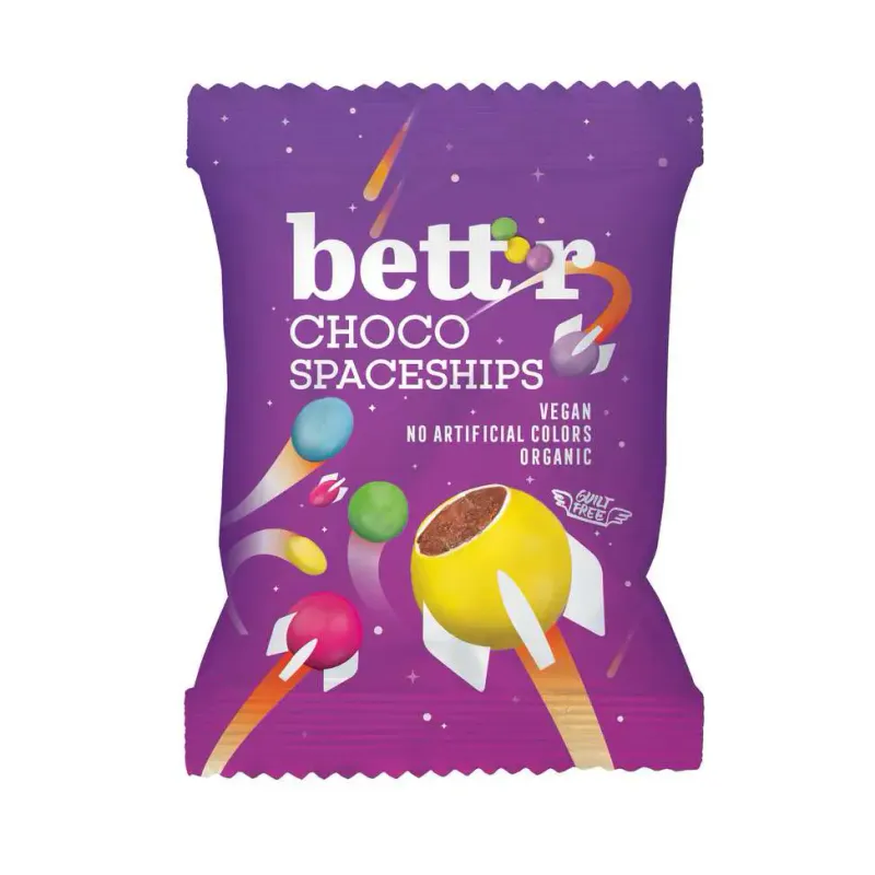 Choco Spaceships - økologisk & vegansk 70g / Bett´r