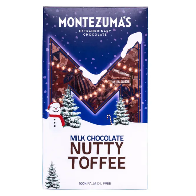 Hovedbilde Melkesjokolade med karamelliserte hasselnøtter 300 g, Montezuma's