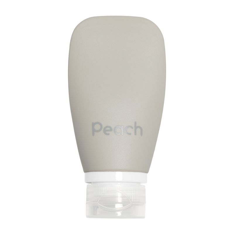 90 ml klemmeflaske i silikon, Grey / Peach