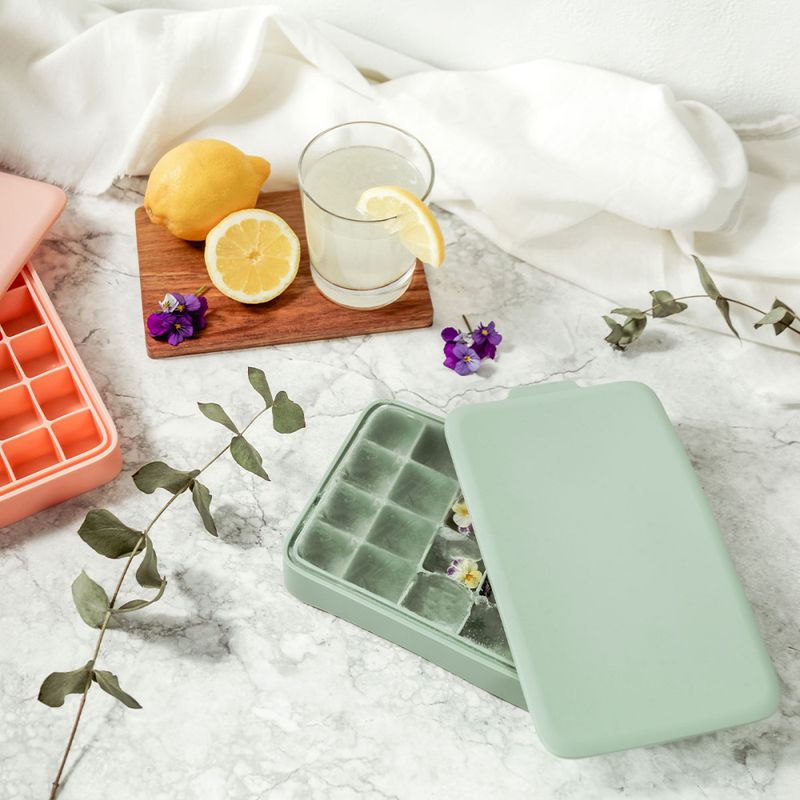 Isbitform i silikon, BLACK LAVA / Peach