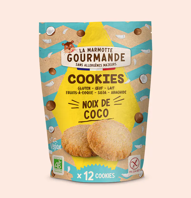 Hovedbilde Coconut Cookies 150g - gluten- og melkefri kjeks / La Marmotte Gourmande
