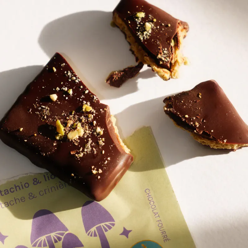 4x20g Nut Butter Chocolate: PISTACHIO & LION'S MANE 20g / Cosmic Deale