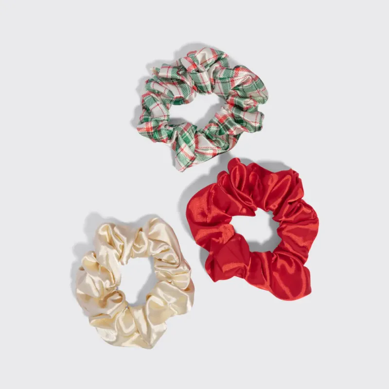 Julescrunchies i sateng 3 stk, KITSCH