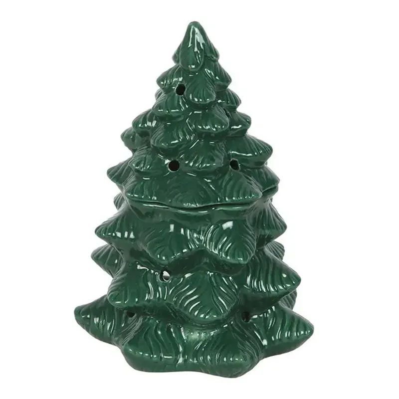 Winter Fir Tree Oil Burner & Wax Warmer - GREEN / Something Different Who