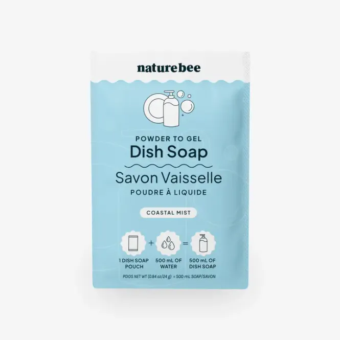 Hovedbilde Refill Dish Soap - Powder To Gel , Coastal Mint / Nature Bee