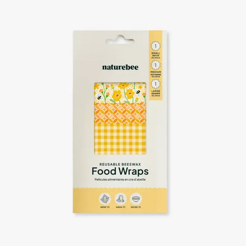 3pk Food Wraps bivoksark - YELLOW S,M,L / NatureBee