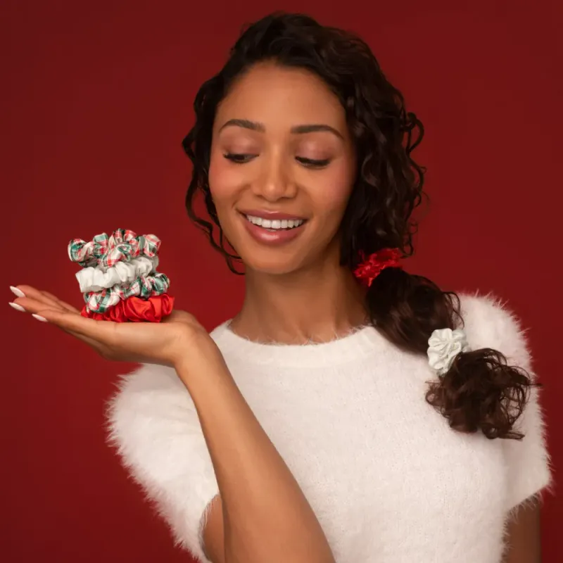 Julescrunchies i  sateng 7 stk, KITSCH
