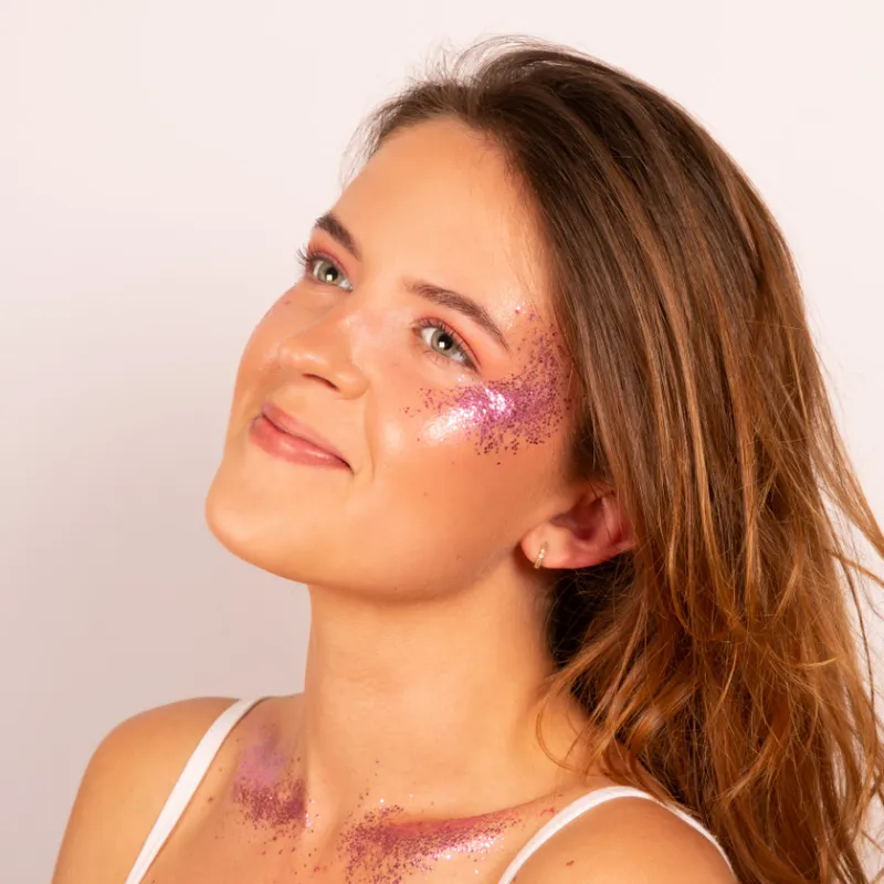 Bioglitter på boks, Pink 4g / Charlotte Bio 