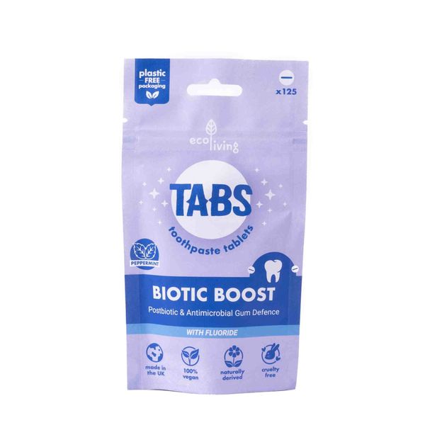 Hovedbilde BIOTIC BOOST - 125 tannkremtabletter med fluor / ecoLiving