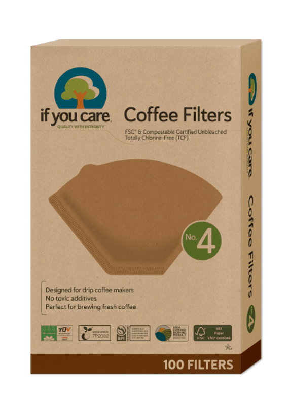 Kaffefilter nr. 4 ubleket 100 stk / If You Care