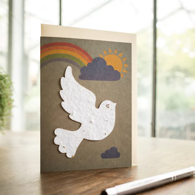 Kort med blomsterfrø - Dove of Peace / Die Stadtgärtner
