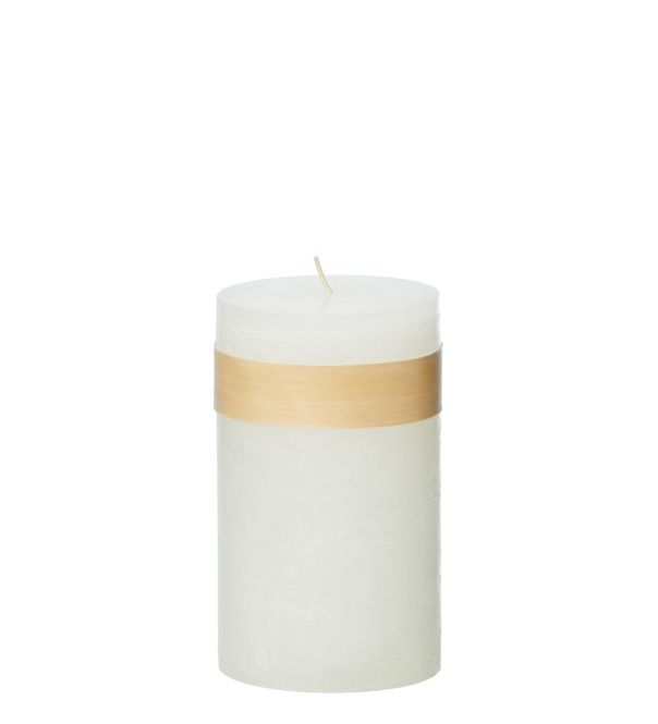 Hovedbilde Timber® Candles Kubbelys Snow White, 8 x 15 cm / Vance Kitira